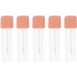 Tubos de Brillo Labial de 6ml de Plástico Abs, 5 Piezas Cilíndricos Tapa, Diseño a Prueba de Fugas, Portátiles y Ligeros, para Guardar Gloss y Otros Líquidos