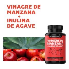 Vinagre De Manzana Con Inulina De Agave - 150 Cpsulas De 600 Mg  Sin Saborizante  Pastillas Vitaminas Mujer  Hombre - Candida Cleanse - Vinagre...    