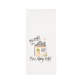 Shannon Road Gifts Wedding Collection Absorbent Cotton Tea Towel Kitchen Dish Cloth, 18 x 28-Inches, Mr. Right