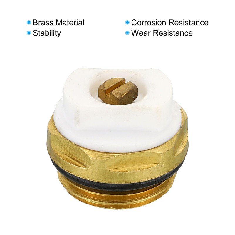PATIKIL 1/2" BSP Male Thread Manual Radiator Air Vent Plug