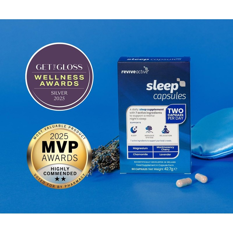 Revive Active Sleep Capsules - Magnesium, Montmorency Cherry, Chamomile &