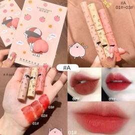 KH Tinta Para Labios Labial Liquido Durazno Duradero 3pz
