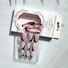 24pcs French Press on Nails Medium Coffin Nails with Glue