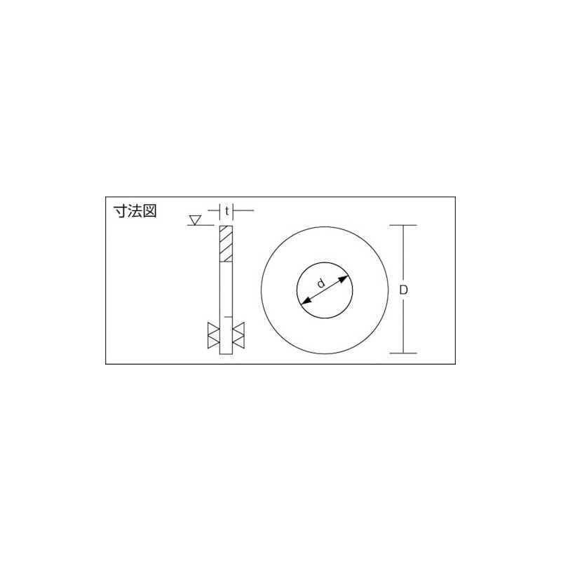 TRUSCO B270002 Flat Washers, Stainless Steel, Size M2, 500 Pieces