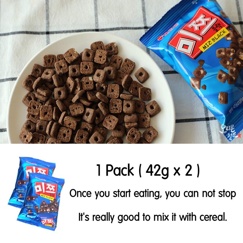 Korean Snack Chips, Cookies, Candy Gift package (MIZ BLACK) 1Pack