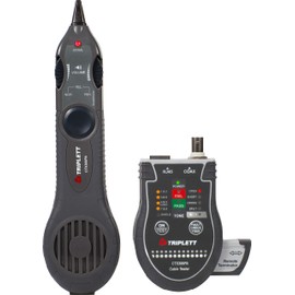 Triplett Network Cable RJ45/Coax Tester with Inductive Probe - Performs Complete TIA568 Test (CTX200PA), Black