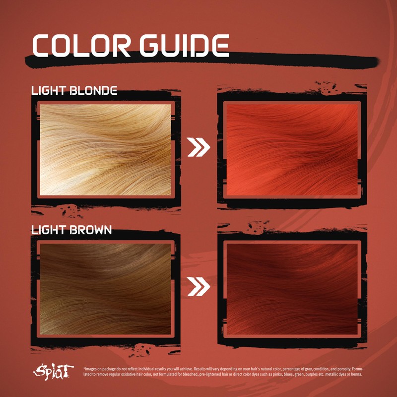 Splat Midnight Scarlet Semi Permanent Hair Dye Kit, 1 Application,