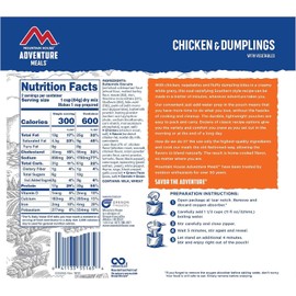 Mountain House Chicken and Dumplings Freeze Dried Backpacking Camping Food Meals