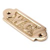 NKlaus 11761 Toilet Door Sign Brass Gold 8.5 x 3