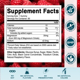 Vitamatic Kids Magnesium Calm Gummies - 60 Vegan Count - Great Tasting - Promote Healthy, Muscle, Bone, & Energy Support