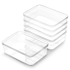 BINO | Plastic Storage Bins, X-Small - 30 Pack | THE LUCID COLLECTION | Multi-Use Organizer Bins | Built-In Handles | BPA-Free | Pantry Organization | Home Organization | Fridge Organizer | Freezer Or