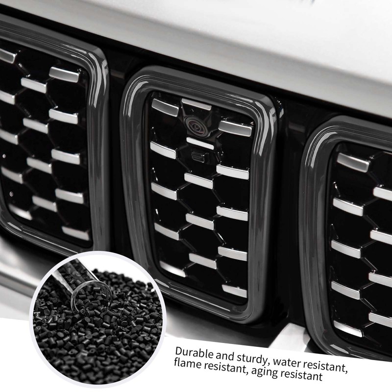 Jimen for 2021+ Grand Cherokee Grill Inserts, 7PCS Front Grille