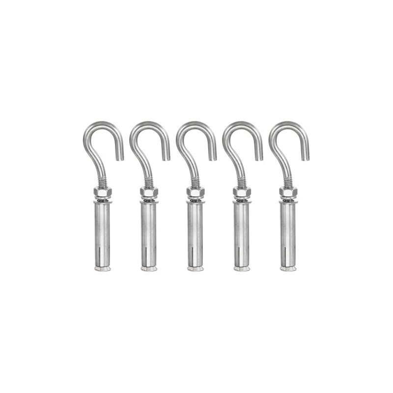 PATIKIL M6 Concrete Wall Hook, 5 Pcs 304 Stainless Steel