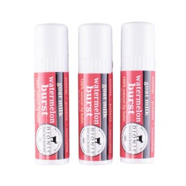 Dionis Goat Milk Skincare Watermelon Holiday Lip Balm Gift Set - Beeswax, Shea Butter & Coconut Oil Lip Care Products Made in The USA - Cruelty Free Lip Moisturizer For Chapped Lips, 0.28oz 3 Pack