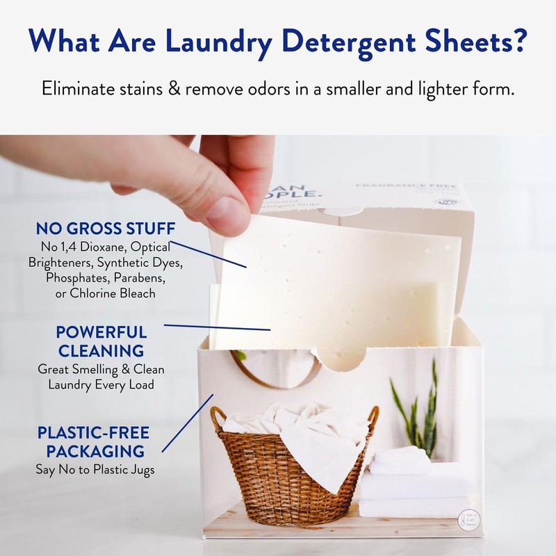 The Clean People Laundry Detergent Sheets - Laundry Soap -
