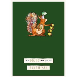 Go Nuts Squirrel Birthday Greeting Card Ling Wilf & Alfie Range Cards GH1066