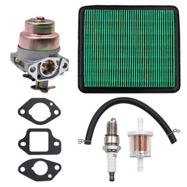 VOANZO Lawnmower Carburetor with Filter Spark Plug Simultaneous Carburetor Gasket for Honda GCV160 Engine HRB216 HRR216 HRS216 HRT216 HRZ216 Lawnmower
