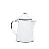 CINSA-315599 - Teiera in acciaio smaltato, 2 tazze, colore: Bianco