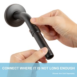 OFFO Shower Head Extension Arm 3 Inches, Oil Rubbed Bronze Shower Arm Extension Shower Head Extender Made of 304 Stainless Steel Shower Pipe Extension