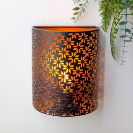 JHY DESIGN 8''H Battery Powered Lamp Vintage Wall Mount Lamp Metal Wall Sconce Lighting with LED Edison Style Bulb and 6-Hours Timer Wall Decor for Bedroom Living Room Hallway