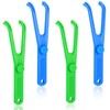Chengu 4 Pieces Dental Floss Holder Reusable Flosser Reusable Floss