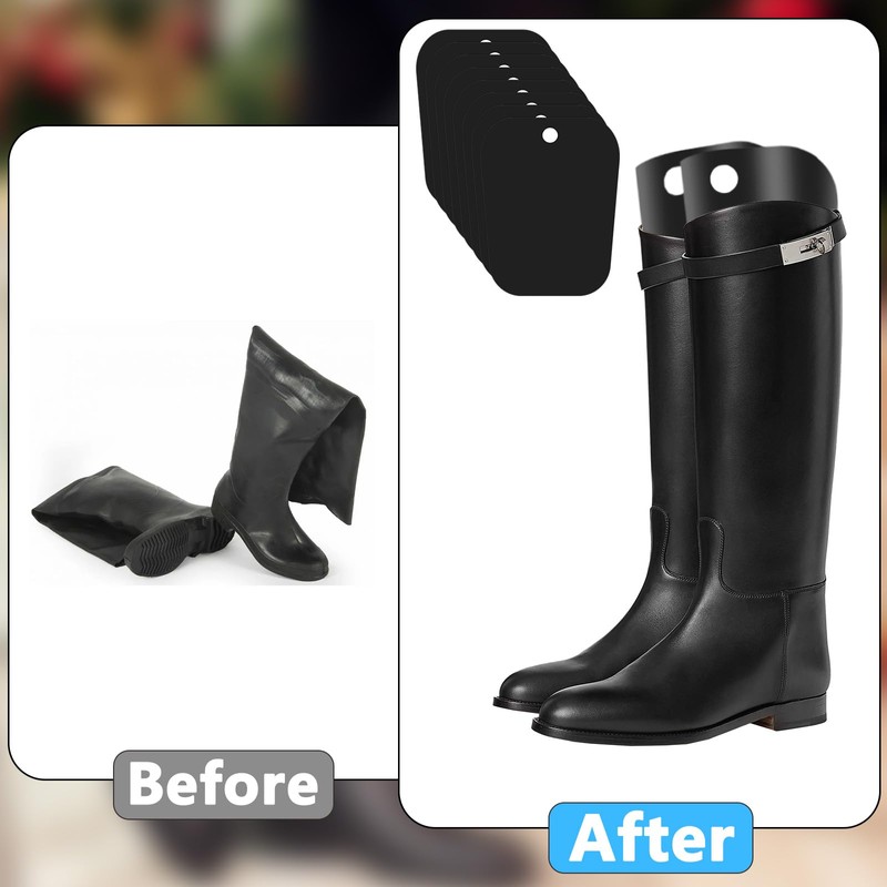KGGZKG Boot Shaper Plastic Boot Stretchers Reusable Boot Holder, black