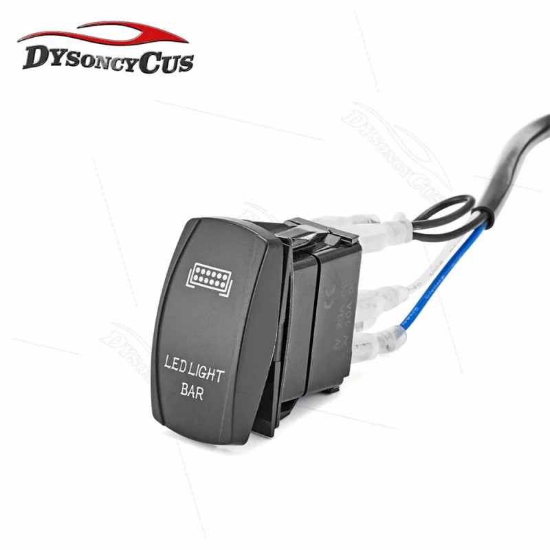 DYSO 1-Lead 10FT Wiring Harness Kit ON/OFF Rocker Switch 12V