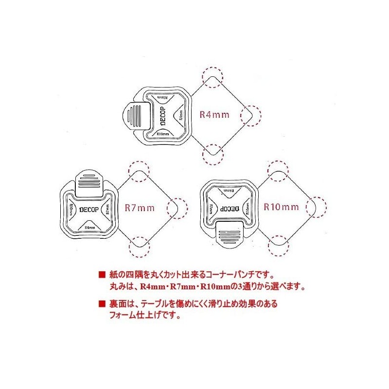 DECOP 4109916 3-Way Corner Punch, White