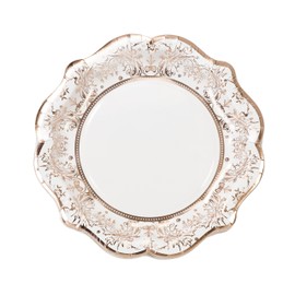 Talking Tables Rose Gold Party Decorations | Rose Gold Paper Plates | White And Rose Gold Plates | Great For Wedding, Bridal Shower, Christmas And Birthday Decorations | Medium