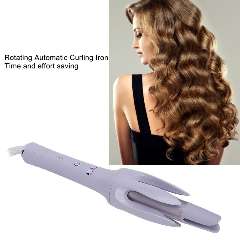 Automatic Rotating Curling Iron Fast Heating Hair Waving Negative Ion