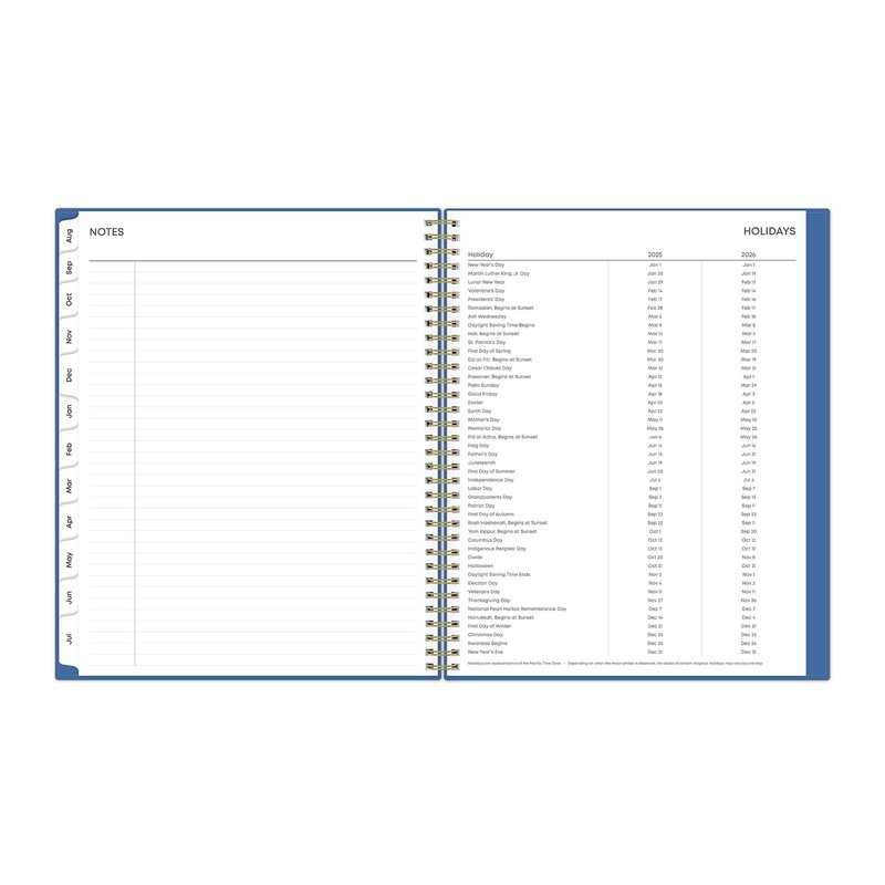 Blue Sky 17 Month 2025-2026 Weekly and Monthly Academic Year