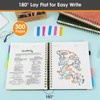 LABUK Leather Spiral 5 Subject Notebook with Removable Dividers Tabs,