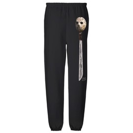 Friday The 13th Machete Mask Mens Jogger Sweatpants, Black, X-Large