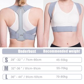 AIMALL Adjustable Posture Corrector Back Brace for Women & Men – Clavicle Shoulder Support for Spine Alignment, Relieves Back Pain