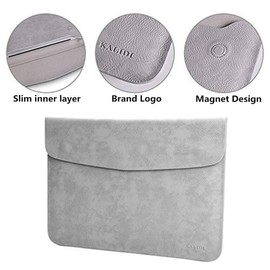 KALIDI 12-13 inch Laptop Sleeve Case Faux Suede Leather for 12 13 13.3 13.5 inches MacBook Air Pro Retina 12"-13.5" Surface Pro