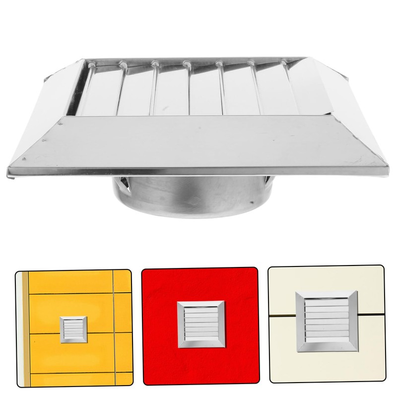 Tofficu Stainless Steel Round Wall Vent Cover with Adjustable Louvers