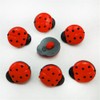 100 Pcs Ladybug Shaped Buttons Plastic Mini Buttons Craft Decorations