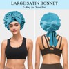 2+3 Satin Bonnet for Sleeping with Scrunchie, Satin Silk Bonnet