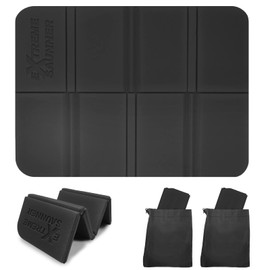 EXTREME SAUNA Sauna Mat, Secure Personal Area, Folding, Waterproof Mat, Set of 2, Black, Storage Bag Included, Leisure Sheet, Sauna Mat