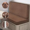 Leather Look RV Dinette Cushion Covers, Stretch Camper Cushion Slipcovers