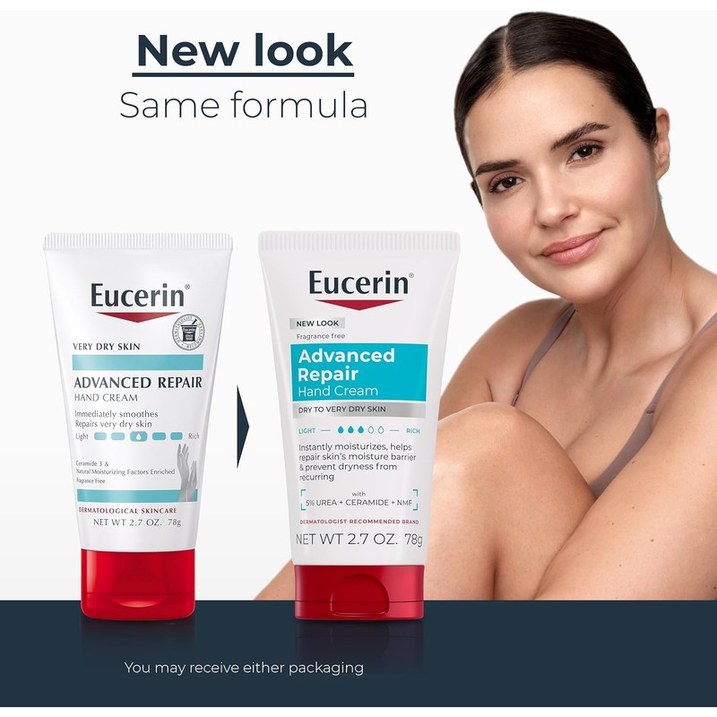 Eucerin Advanced Repair Hand Creme, 2.7 Ounce (Pack of 3)