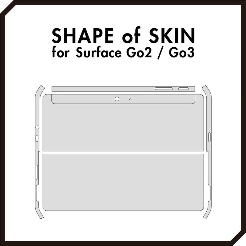 wraplus Skin Seal Compatible with Surface Go3 Go2 [Silver Brushed