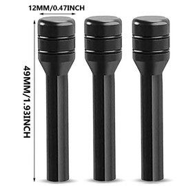 4 Pcs Car Door Lock Knobs, Universal Door Lift Bolt Auto Inner Door Pull Pins Aluminum Alloy Door Lock Pin Cover Modification Door Lock Bolt Pin Cover for Cars, Trucks (Black)