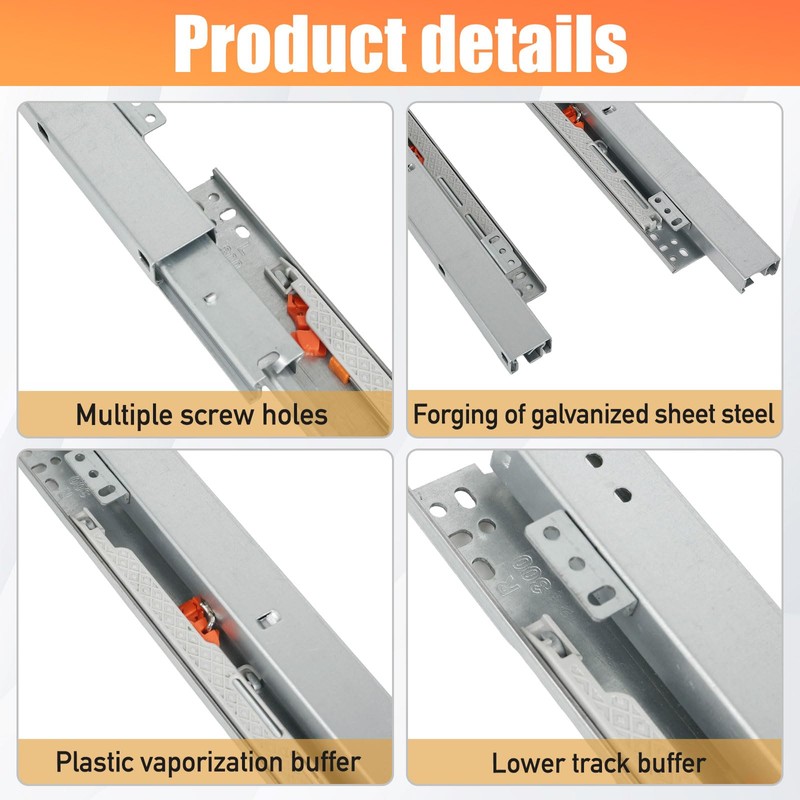 Undermount Drawer Slide Bottom Mount Pull Out Shelf Slides Full