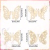 lasuroa 24st 3D Schmetterlinge aus Holz, 4 Stile DIY Rohling