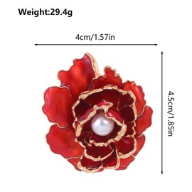 Red Brooch Large Brooches for Women UK - Enamel Pins Vintage Pin Family Party Jewelry Festive Holiday Decorations Gifts for Ladies UB2056