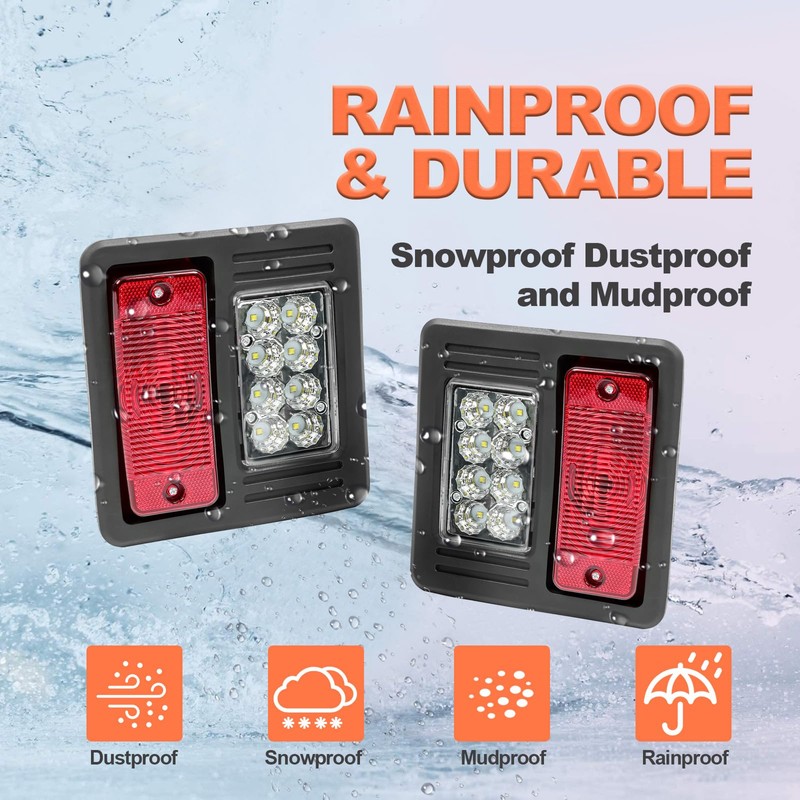 HECASA LED Tail Light Kit Compatible with Bobcat Skid Steer