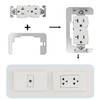 2 Pack Outlet Spacer, Metal Flush Fit Device Leveling Plates