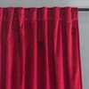 gisewood Red Velvet Curtains 96 Inches Long Back Tab Thermal
