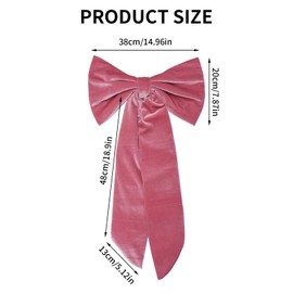 lasuroa 2pcs Large Pink Bow Decorations, Plant Velvet Big Pink Bow Wall Decor Coquette Giant Room Decorations for Girls Room Decor for Home Wedding Bachelor Party Baby Shower